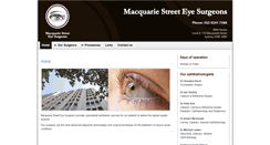 Desktop Screenshot of macqsteyesurgeons.com.au